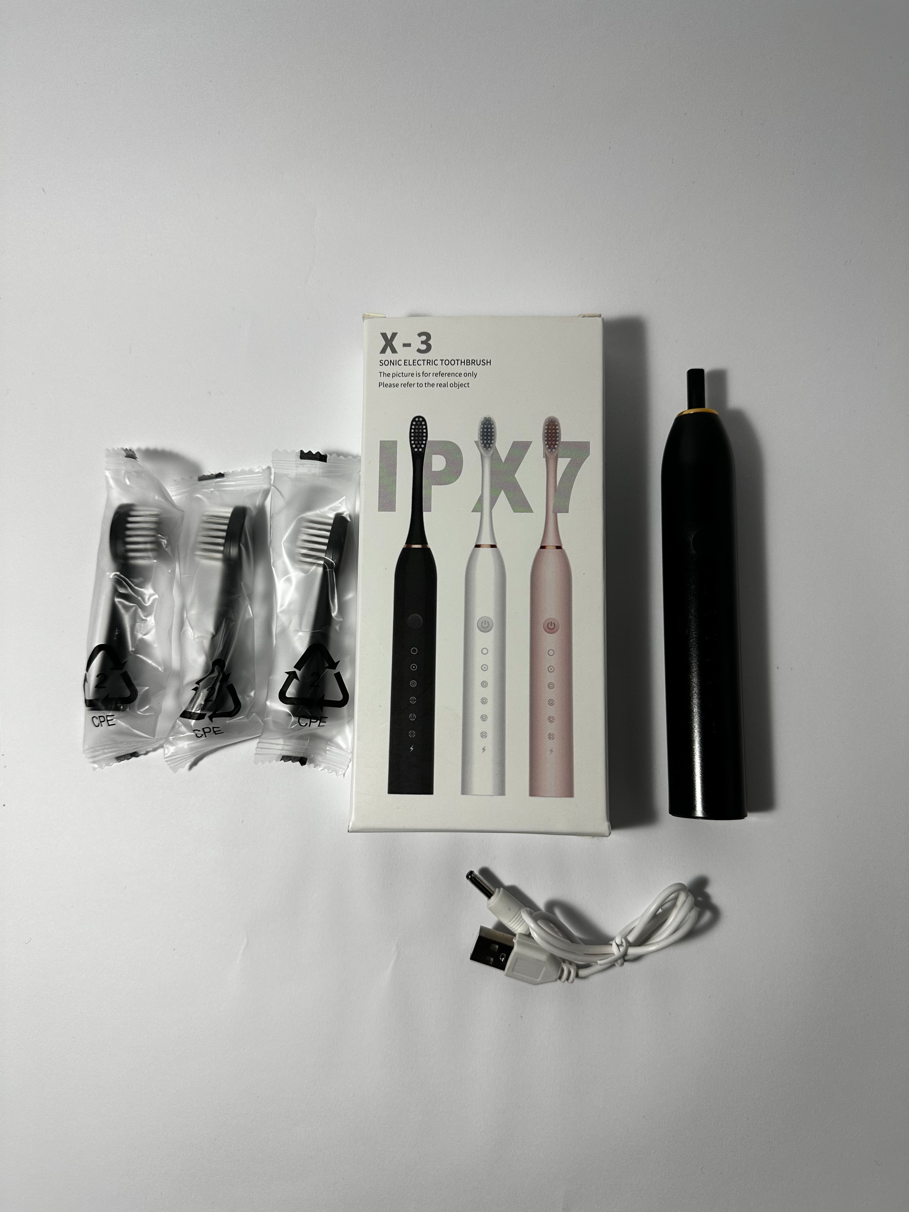 Električna četkica za zube IPX7, X-3 nastavka